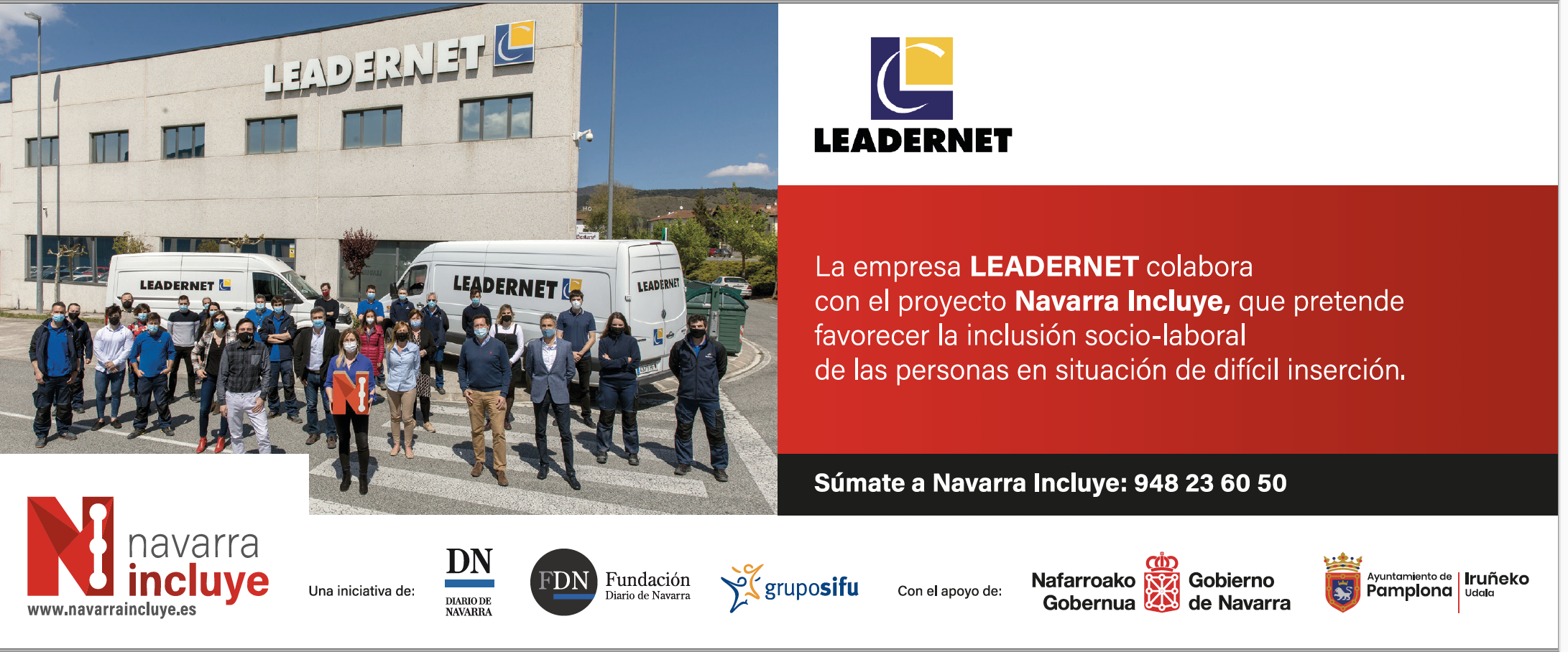 Leadernet colabora con el proyecto Navarra Incluye